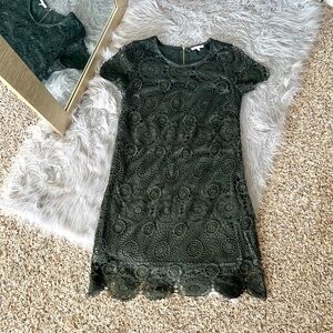 Green Embroidery Lace Dress